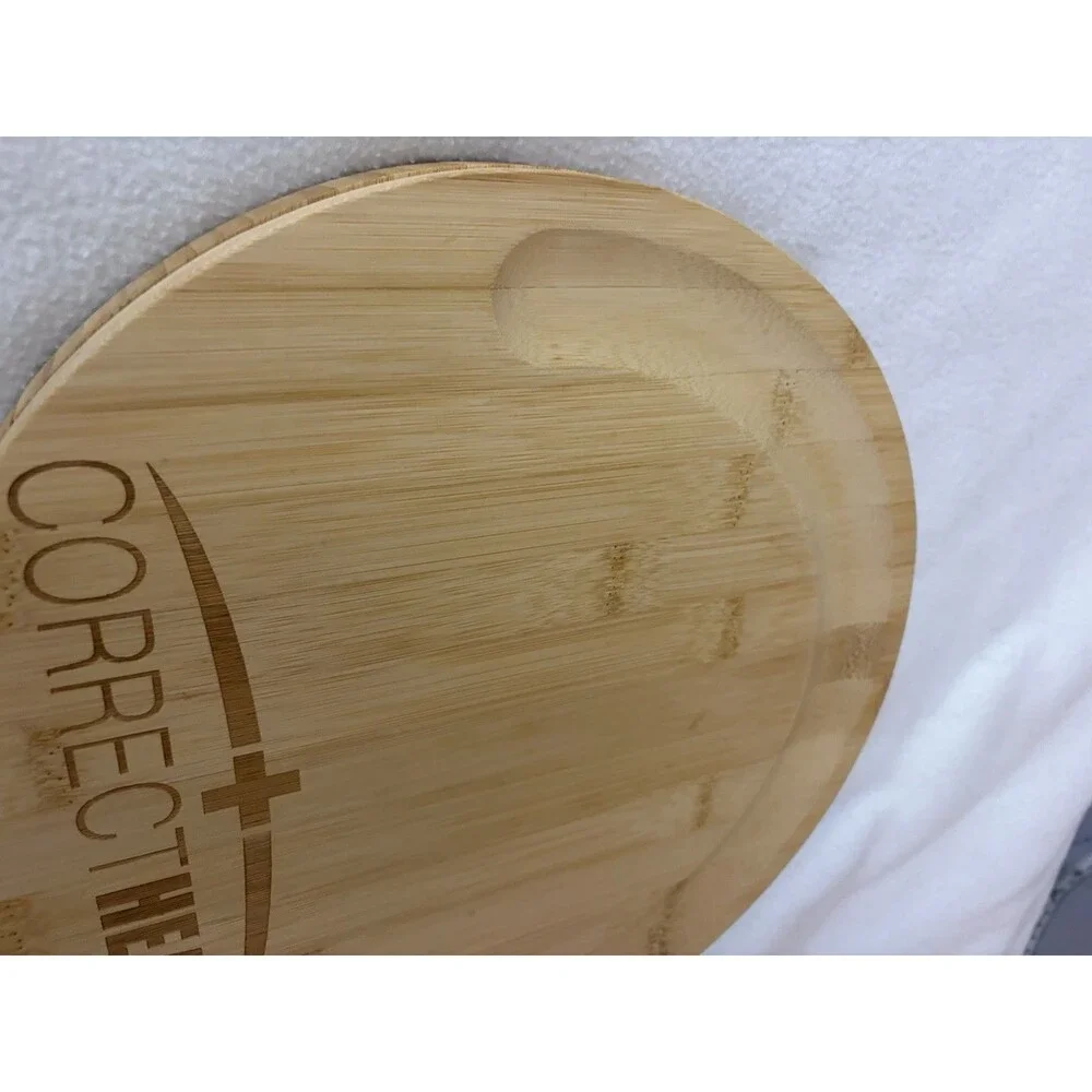 Correct Health Bamboo Charcuterie Cheese Board Set 6 Knives Round 12”
